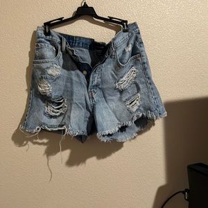 Blue jean shorts